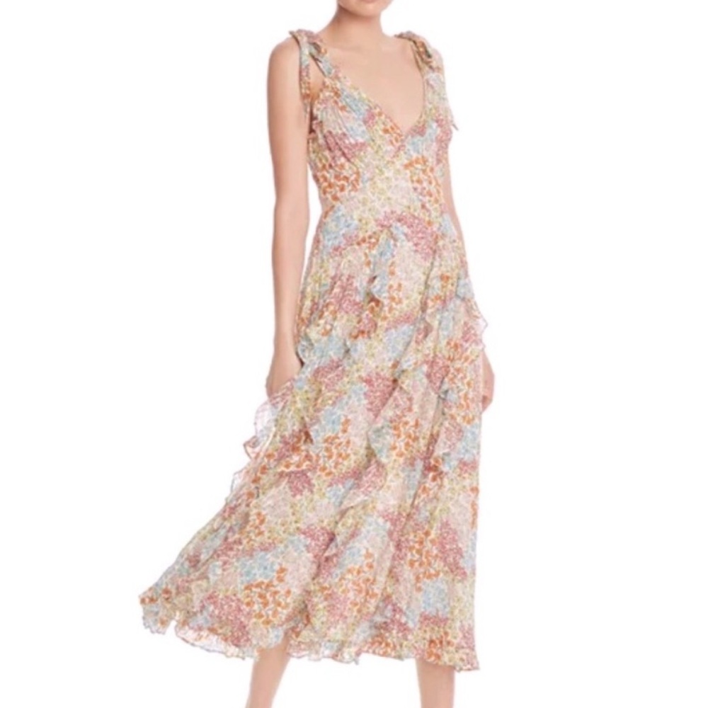 Rebecca Taylor Ava Floral Multi-Color Chiffon Dress